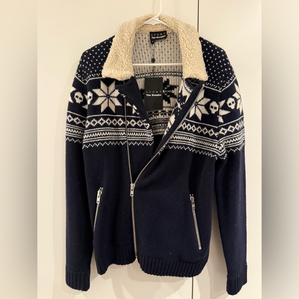 Kooples knit zip up sweater